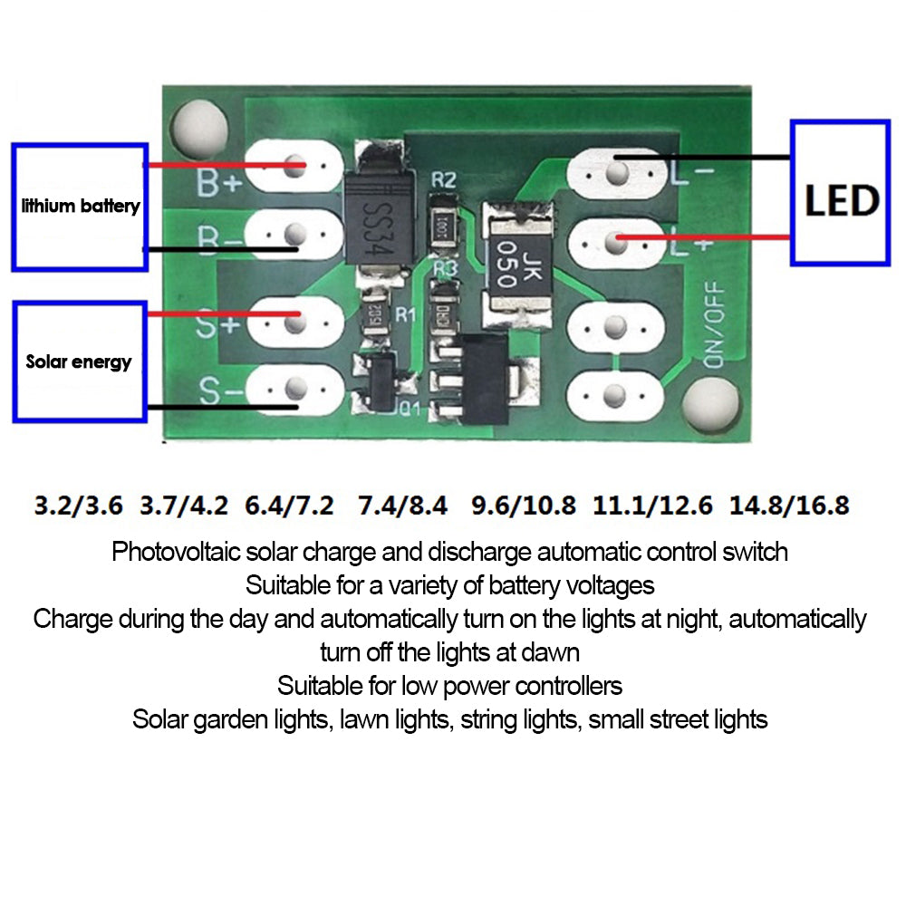 Solar Battery Charger Boards Controller Charging Motherboard Street Light Switch Circuit Board Lithium Battery Charging Module