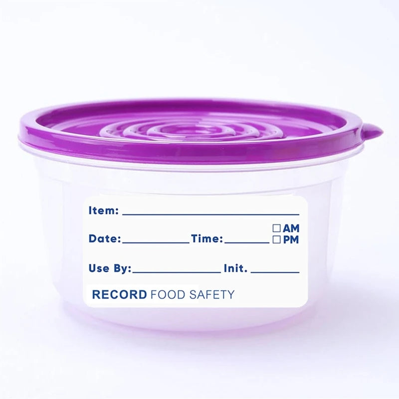 500pcs Dissolvable Food Labels Dissolvable Food Stickers Food Safety Storage Fit for Glass Metal Plastic Containers