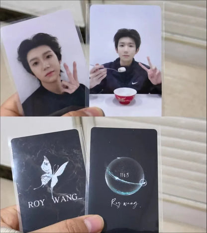 50pcs Card Sleeves Popcorn Card Film Card Set Card Set Transparent Hard Photo Card Holographic Protective Film Album Binder