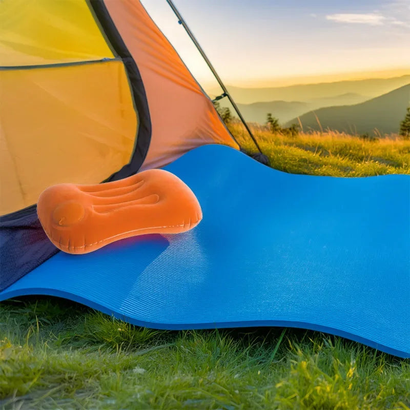 Camping Pillow Inflatable Travel Pillow 1pc Portable Neck Rest Press to Inflate Compact Air Pillow for Beach Office Home Travel