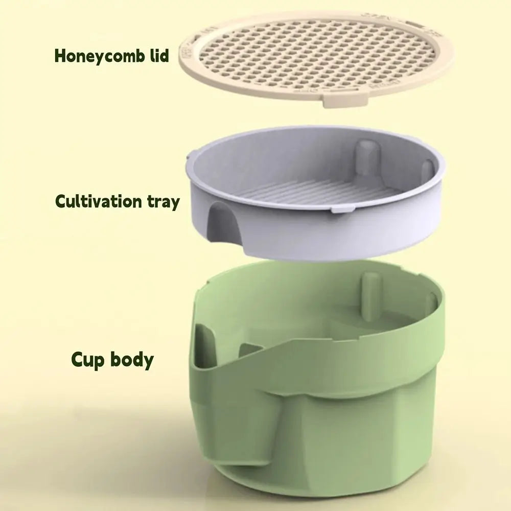 Hydroponic Cat Grass Box Planter Reusable Easy To Grow Microgreens Growing Kit Hierarchical Design Cat Grass Growing Pot