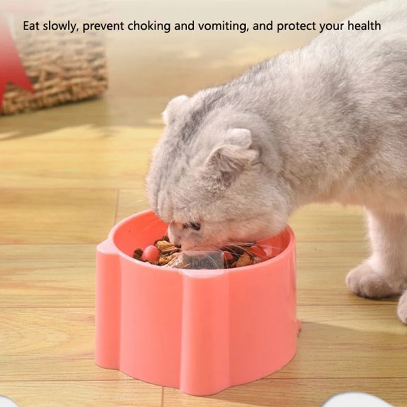 Dog slow food bowl small cat and dog anti-choking bowl neck protection design cat and dog feeding device pet supplies