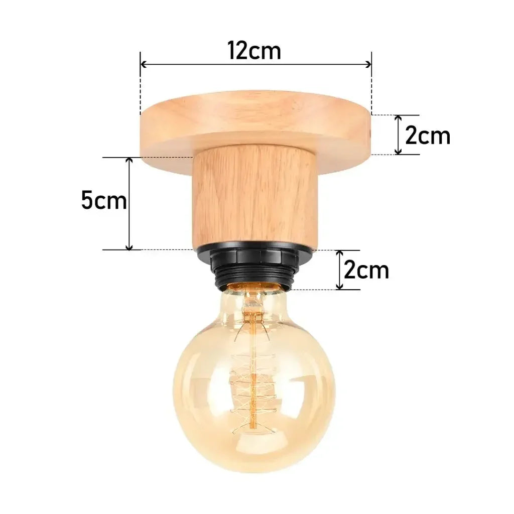 Led Lights for Room  Lamps for Living Room Wood Art Wood Light Modern Simple Retro Ceiling Light Entrance Lighting