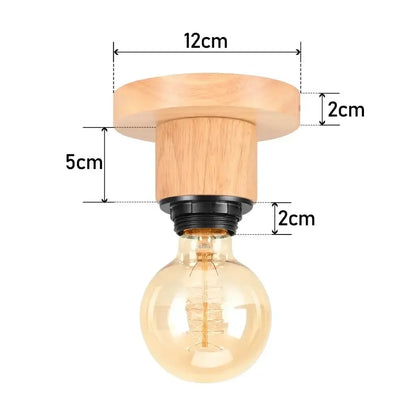 Led Lights for Room  Lamps for Living Room Wood Art Wood Light Modern Simple Retro Ceiling Light Entrance Lighting