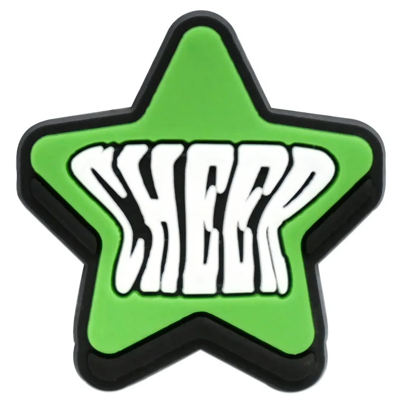 Cute Cheerleading Shoe Charms Decoration for Crocs Pin Accessories Charms Bracelet Wristband DIY Shoe Party Gifts