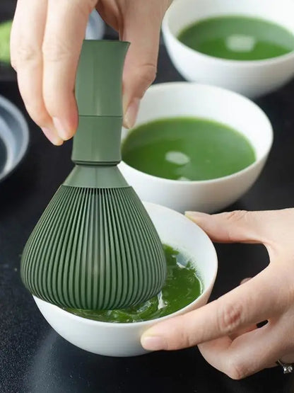 Matcha Whisk Traditional Matcha Whisk Reusable Matcha Green Tea Brush Removable Tea Whisk Safe Matcha Mixer Kitchen Accessories