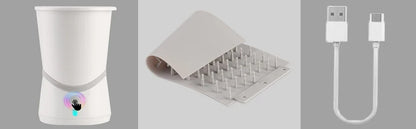 Waterproof Electric Pet Paw Cleaner USB Rechargeable with Massage Bristles Mud Snow Dirt Remover Cup for Small Medium Sized Dogs