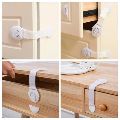 5/10PCS Safety Cabinet Lock Proof Security Protector Drawer Door Cabinet Lock Plastic Protection Safety Locks