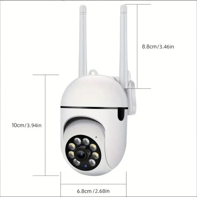 Home security camera, featuring night vision function, two-way audio, horizontal/vertical/zoom functions, used for motion tracki