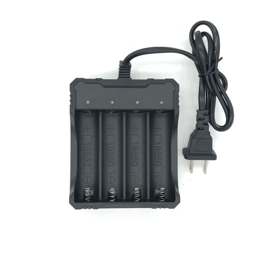 4 Chargers 4 Slot Wire Charger for 18650 Battery Charger Intelligent Fast Charging for 18650 Li-Ion Battery Flashlight Battery