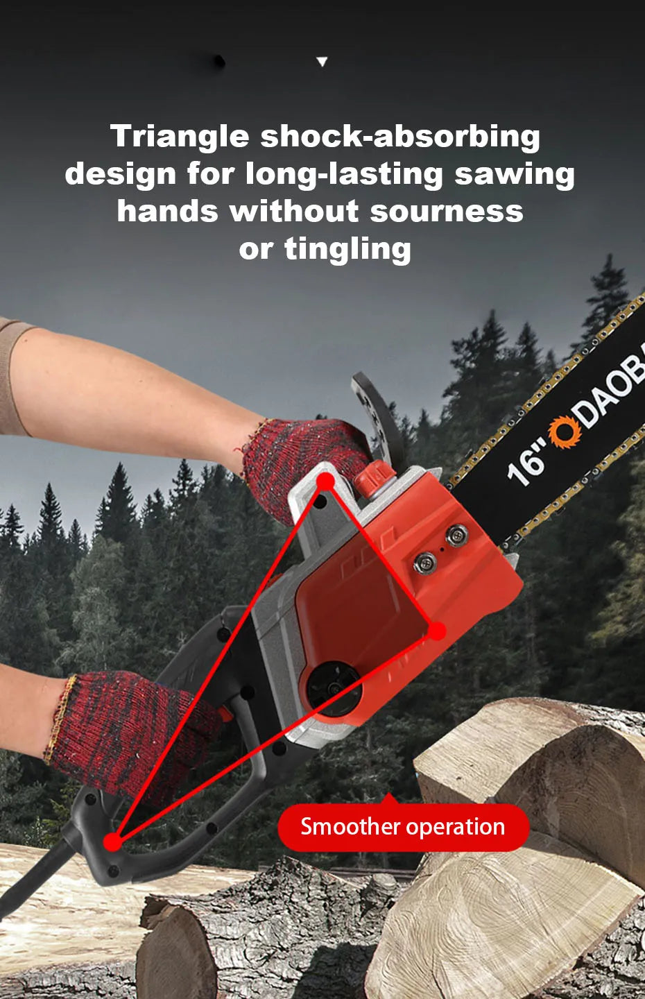 Handheld Electric Chain Saw Felling Saw Home Electric Chain Saw Mini Chain Saw Tree Saw Powerful Electric Saw 16 inch 12 inch