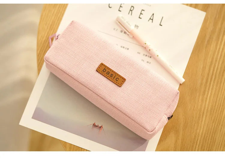 Pencil Case School Supplies Large Capacity Pencil Pouch Estuches Basic Pen Case Trousse Scolaire Kawaii Stationery Pencilcase