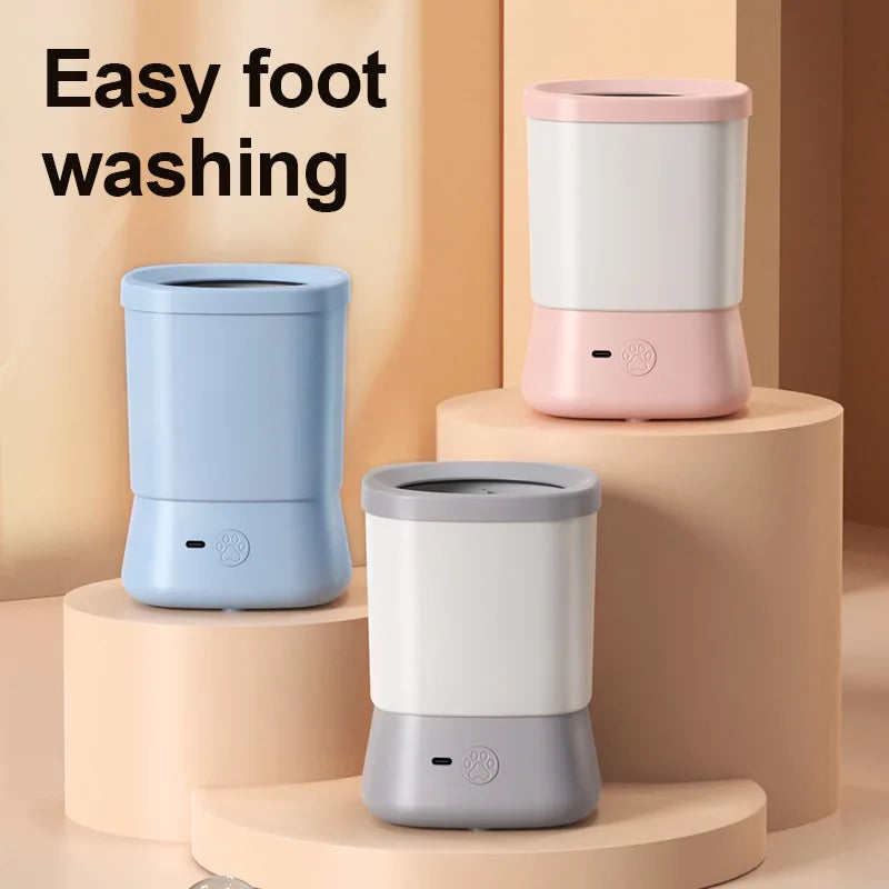 Automatic Pet Foot Washer Removable Electric Plastic Paw Cleaner Soft and Dense Bristles for Cleaning Cat Dog Paw Cleaner