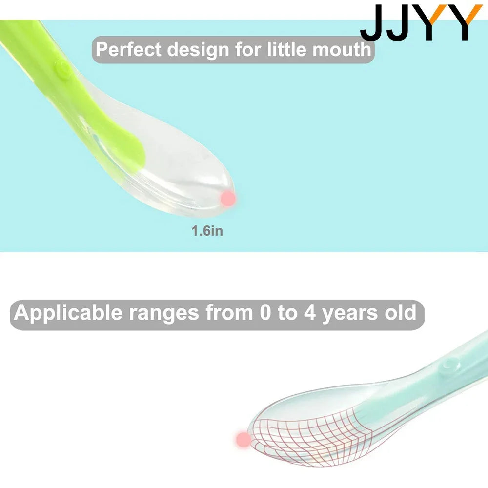 Baby Soft Silicone Spoon Candy Colored Child Food Feeding Spoon for Kids Travel Picnic Kitchen Tools