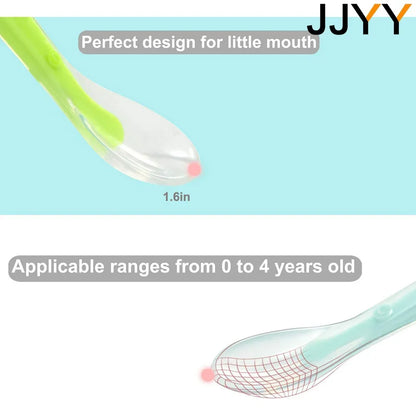Baby Soft Silicone Spoon Candy Colored Child Food Feeding Spoon for Kids Travel Picnic Kitchen Tools