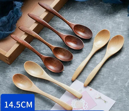 Mixing Spoon Rice Spoon Soup Spoon Making Coffee Mixing Spoon Small Cooking Spoon Kitchen Utensils Wooden Spoons for Cooking