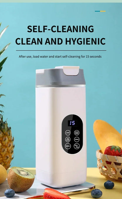 Electric Blender Rechargeable Portable Juicer USB Charging Hand Blender Electric Fruit Juicer 12 Blades Crushed Ice Juicer Cup