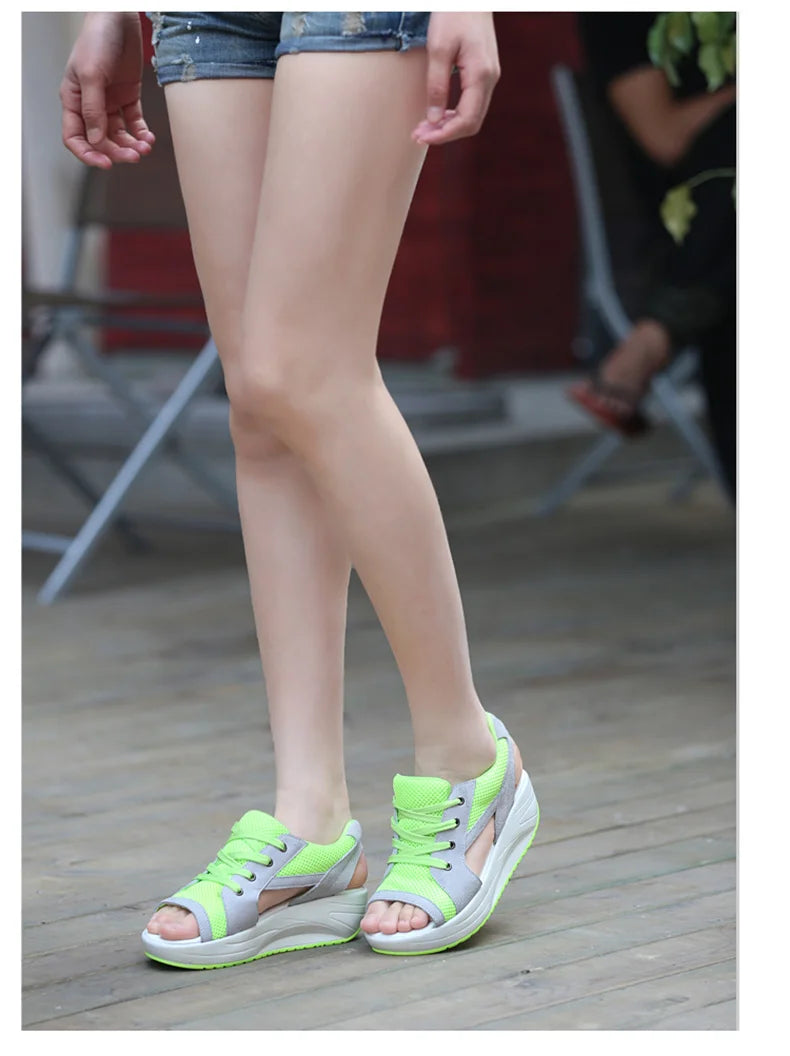 Women Sandals 2023 New Lady Platform Chunky Sandals Comfortable Women's Sandals Open Toe Casual Summer Sports Shoes