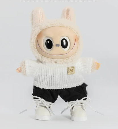 Labubu 17cm  Shoes Fashion labubu Canvas Shoes Clothes Cartoon Baby Canvas Leather Shoes Doll Universal Clothing Accessories