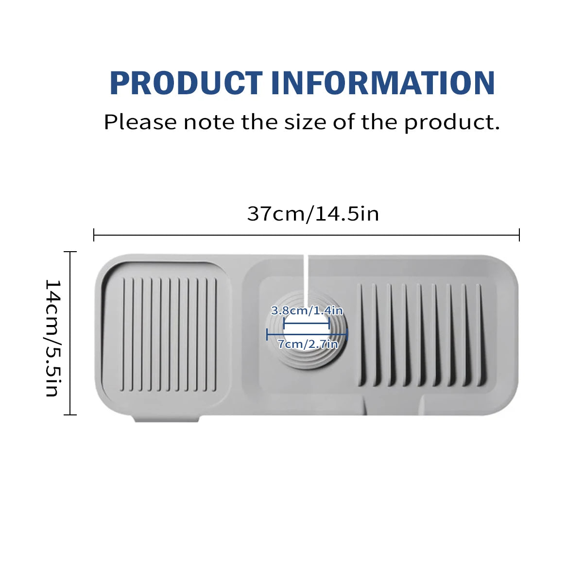 Leeseph Kitchen Silicone Sink Faucet Mat Splash Guard for Sink Faucet Absorbent Sink Protectors Mat Kitchen Sink Gadgets