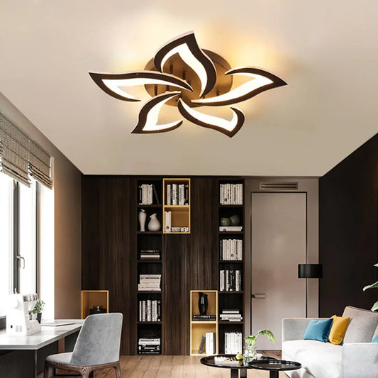Modern Led Ceiling Light With Creative Petal Design For Decorating Living Rooms Bedrooms Entrances Corridors Balconies Lighting