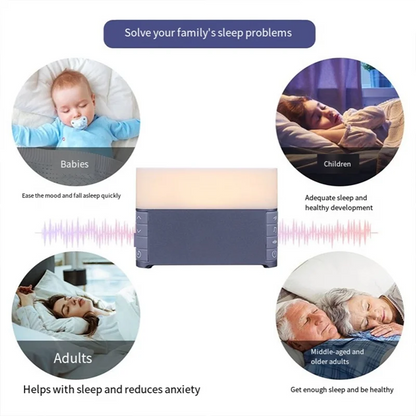 DIGIT-White Noise Machine Baby Audlt Sleep Aid 39 Songs Soothing Sounds With Soft Night Light Timer Noise Player