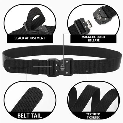 High Quality Men Belt Outdoor Work Training Belt Woven Belt Canvas Multi Function Belt Denim Belt