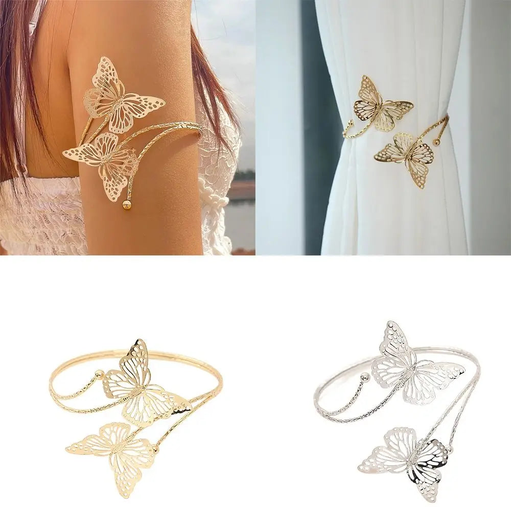 Metal Butterfly Curtain Strap Beautiful Curtain Clip Tie Back Buckle Clip Exquisite Luxury Curtain Holder Curtain Binding Strap