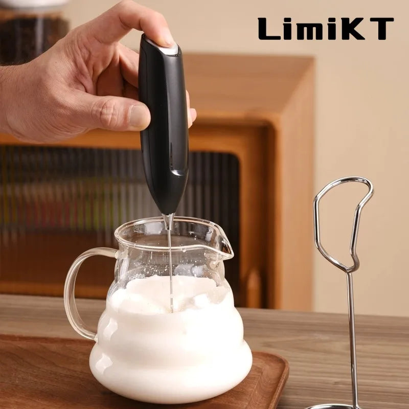 LimiKT Electric Milk Frother Ultra-Fast Handheld Beverage Blender for Coffee, Smoothies, Matcha and Coffee Creamer