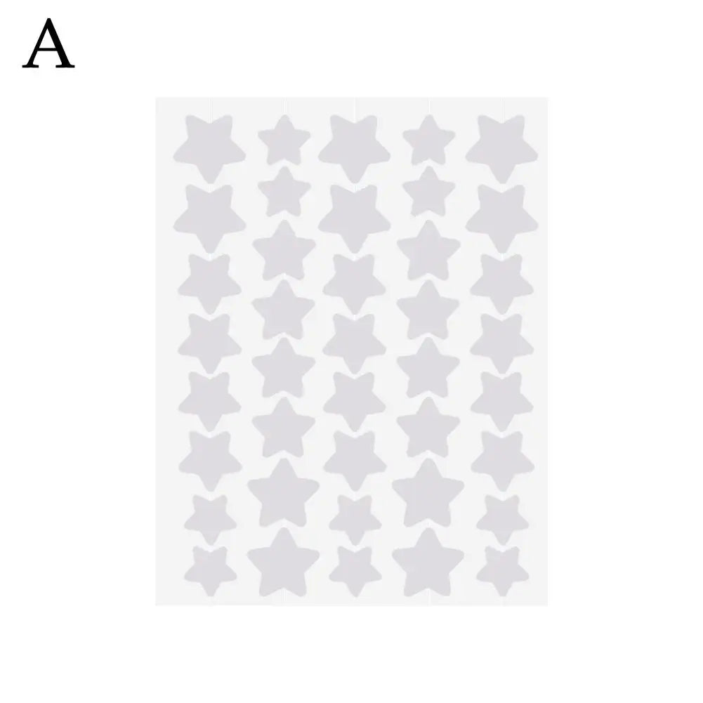 40pcs Colorful Star-Shaped PE Pimple Patches - Cute and Invisible Pimple Cover Stickers for Pimple Removal