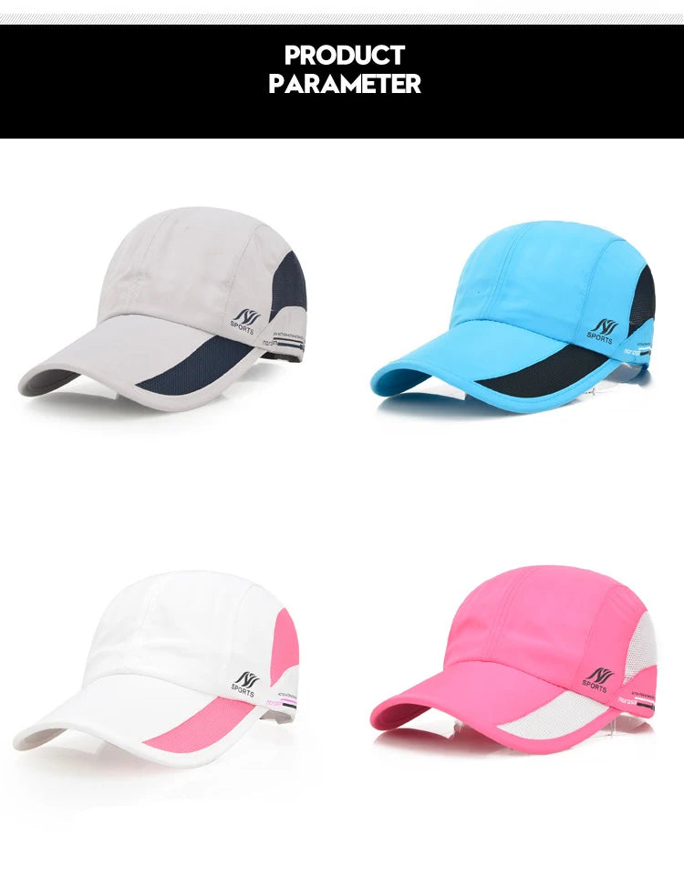 2024 New Men's Quick Drying Baseball Cap Korean Outdoor Sunscreen Visor Women's Athleisure Waterproof Mesh Cap