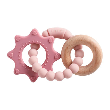 Baby Silicone Teethers Rattle Toys Newborn Chew Food Grade Teethers Training Bed Toy Baby Silicone Soothing Toy Accessories Gift