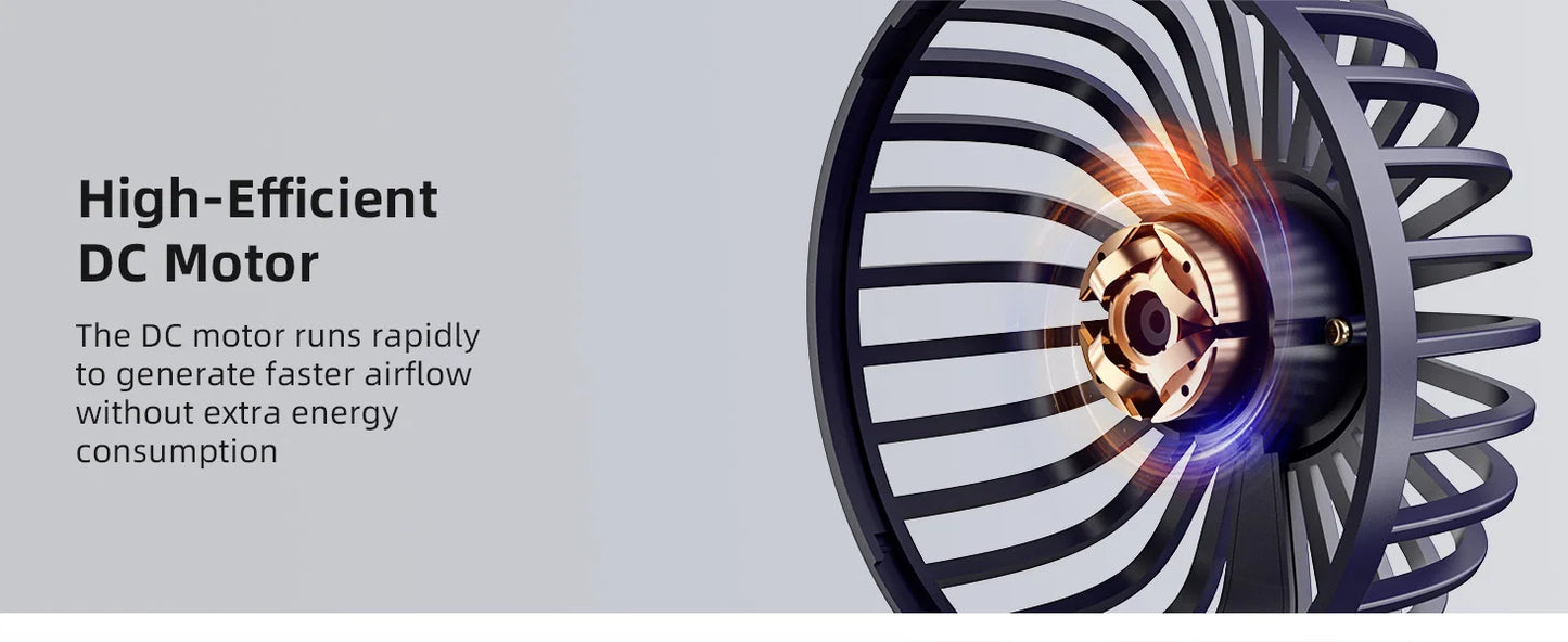 Portable handheld fan with high battery life and infinite speed regulation 90 ° adjustable, rechargeable mini cute small fan