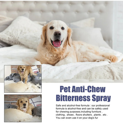 Bitter Taste Pet Anti-Chew Spray 50ML Strong Deterrent Spray to Prevent Chewing Furniture Legs Scratching Sofas Effective Dog