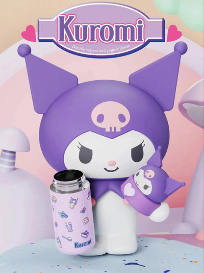 Sanrio Hello Kitty 350ml Stainless Steel Thermos Kawaii Kuromi Cinnamoroll Melody Kids Vacuum Flask Water Bottle Tumbler