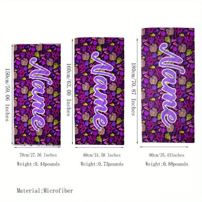 Customized Model - Personalized Name Beach Towel, Digital Printed Text Bath Towel - Universal for Adults and Kidsren, Super Absorbent, Quick Drying, Suitable for Swimming, Camping and Travel, a Best Christmas, Birthday Gift f