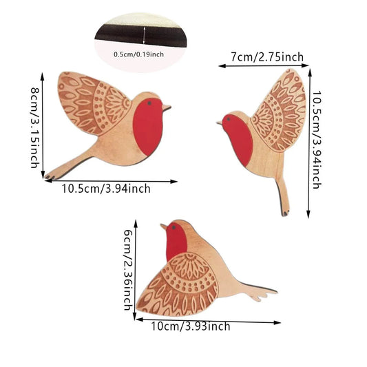 Wooden Birds Wall Decor, Birds Wood Wall Art, Animals Wall Decor Bathroom Decor Bedroom Decor And Kitchen Wall Decor, Wall Decor