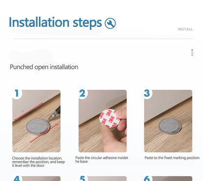 Door stop magnetic Door stopper Milk white black nail free Door base door hardware close prevention door closer Bumper block