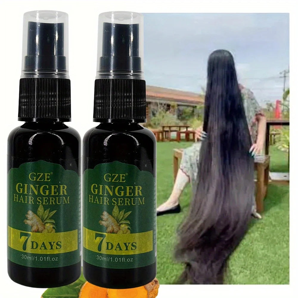 2 Pack GZE Ginger Hair Serum 7 Days Moisturizing Strong Hair