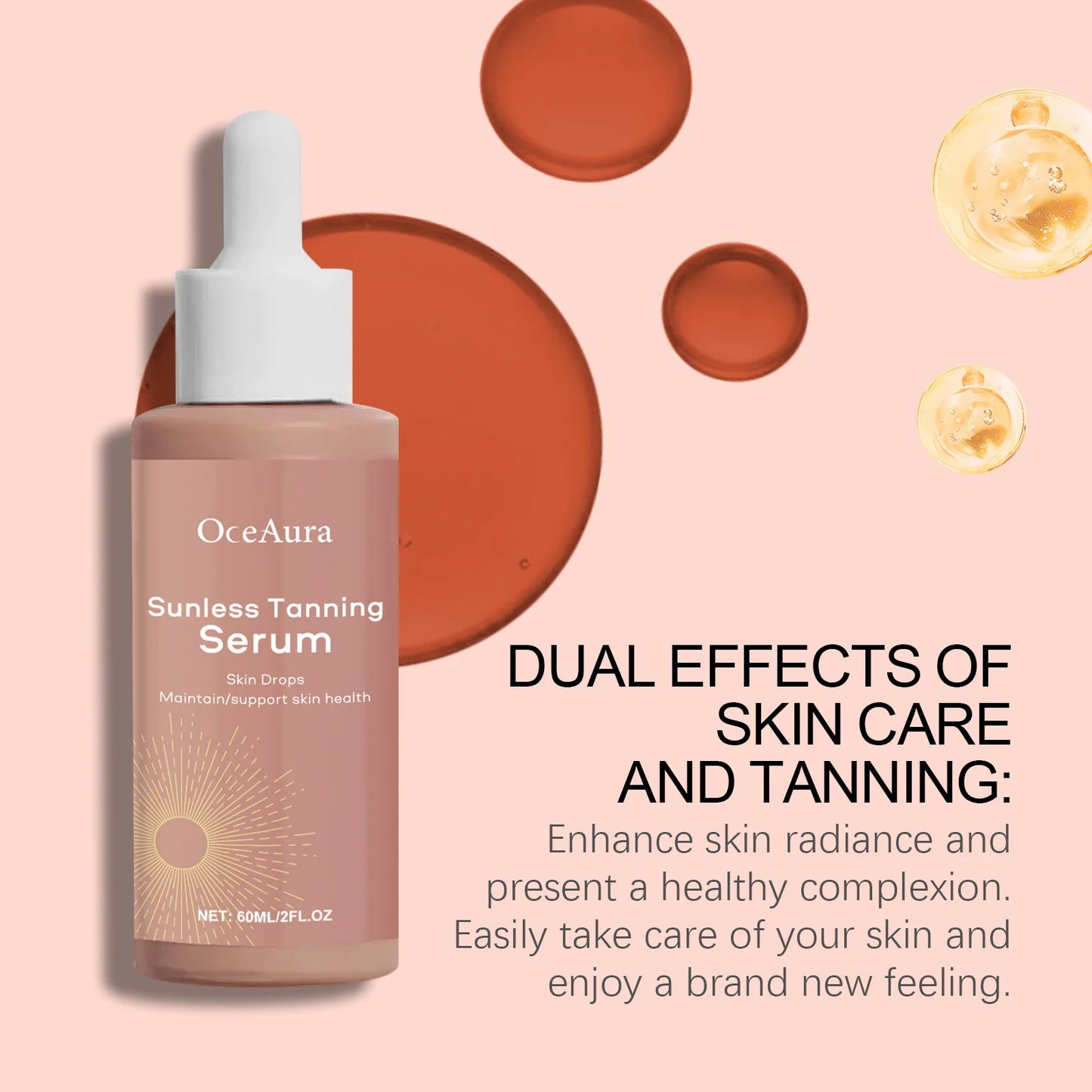 Herbal Sunless Tanning Essence Lasting Absorb Sunlight Natural Skin Sexy Protect Solarium Body Face Bronze Self Tanning Serums