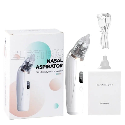 Baby Electric Nasal Aspirator Low Noise 3 Suction Levels Rechargeable Nose Sucker Cleaner Snot Booger Mucus Remover For Infant
