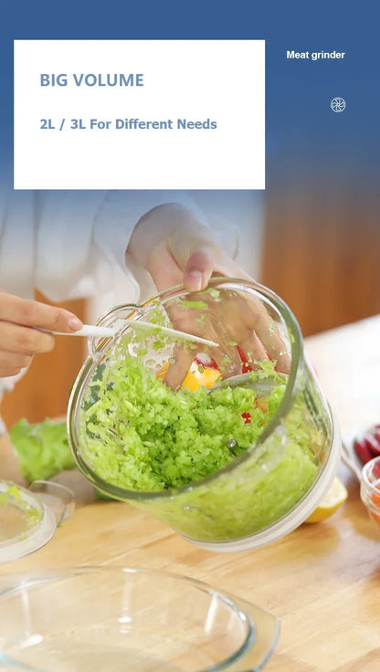 Houselin Food Processors, Meat Grinder & Food Chopper Electric Vegetable Chopper for Meat/fish/Vegetable/Baby Food