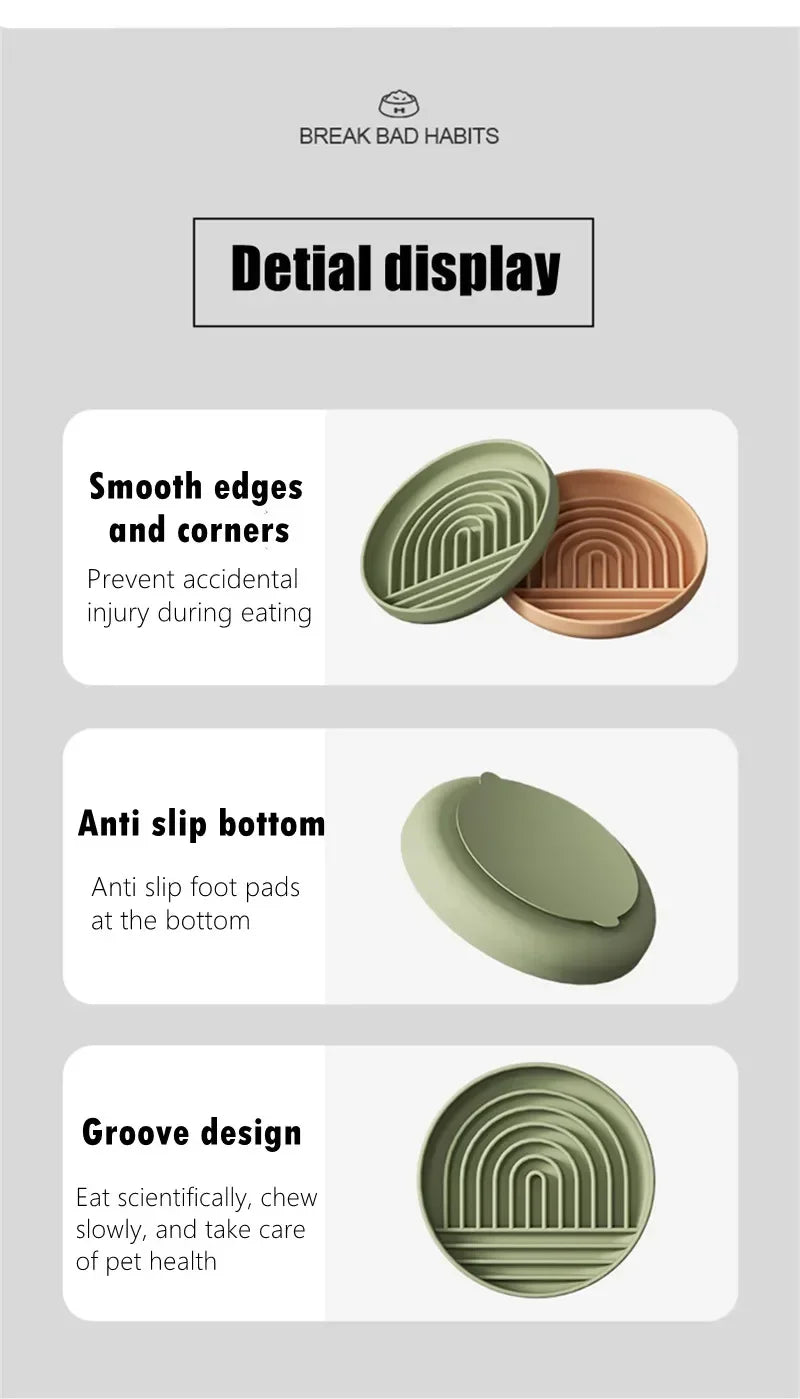 Slow Food Bowl Silicone Dog Lick Mat for Dogs Pet Slow Food Plate Non-sliping Pet Anti-choking Feeder Dog Food Bowl Pet Supplies