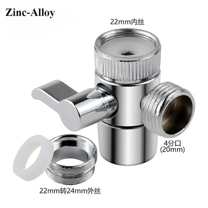 Universal Faucet Adapter Splitter Diverter Valve Water Tap Connector for Kitchen Sink Shower Bathroom Toilet Accessories