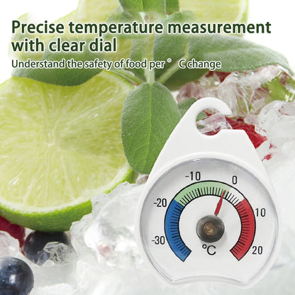Type -30 to 20°C Rrigerator Freezer Pointer Thermometer Fridge Refrigeration Temperature Gauge with Hook Home Temp Stand