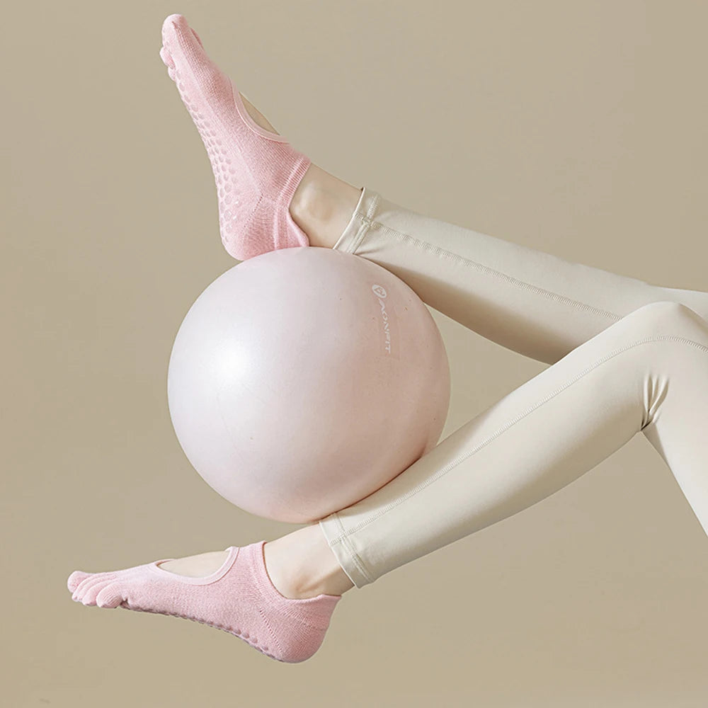 Yoga Socks for Women toe socks non slip Pilates class Hollow out Breathable anti-slip socks five fingers aerobics cotton socks