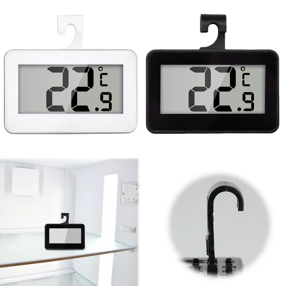 Mini Refrigerator Fridge Thermometer Max/Min Record Function Room Thermometer Refrigerator/Freezer Digital Thermometer for Home