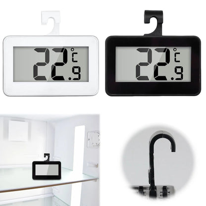Mini Refrigerator Fridge Thermometer Max/Min Record Function Room Thermometer Refrigerator/Freezer Digital Thermometer for Home