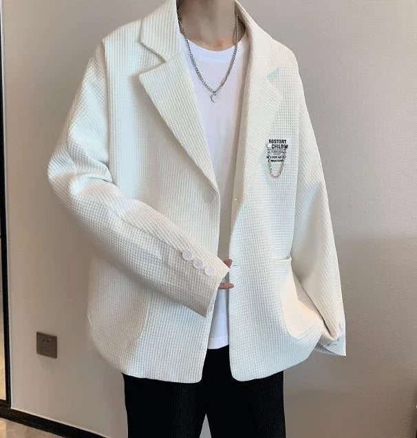 Oversize Short Plus Big Size Man Suits and Blazers Coats Jacket for Men Black Cropped Fashion 2024 Classic High Quality Summer