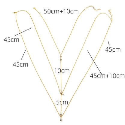 Sexy Lingerie Women Body Chain Simple Metal Scallop Pendant Transparent Waist Chain For Women Festival Outfit Jewelry